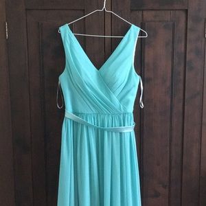Awei Bridal formal dress seafoam long floor length